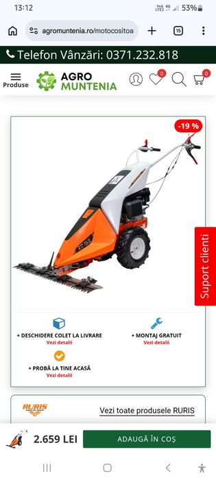 Vând motocositoare Ruris Dac 777