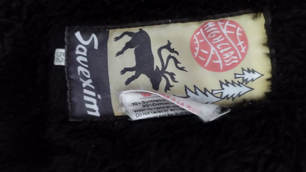 De vânzare palton unisex piele naturală oaie măr.48-50 ALLAN-DELLON