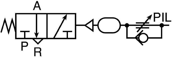 SMC VR 2110-01 series  0.5s to 60s Time Delay Valve, 1 MPa max