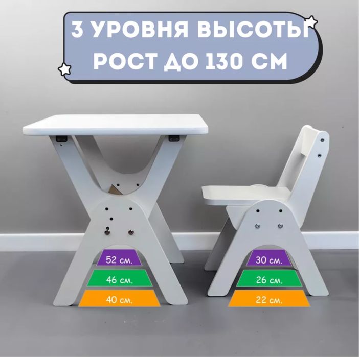 Растущий стол+стул