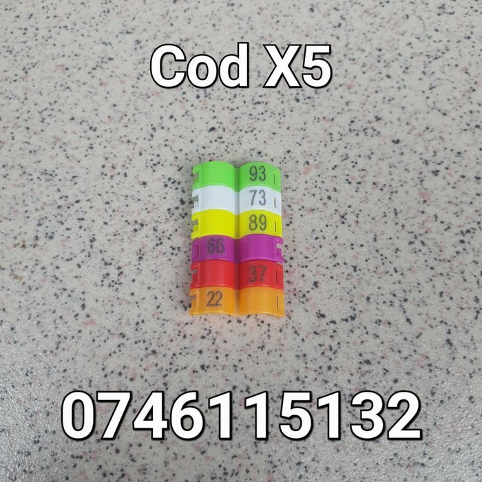 Papagali Porumbei Pasari Exotice- ”Inele” CLEME de 5mm-Numerotate - X5