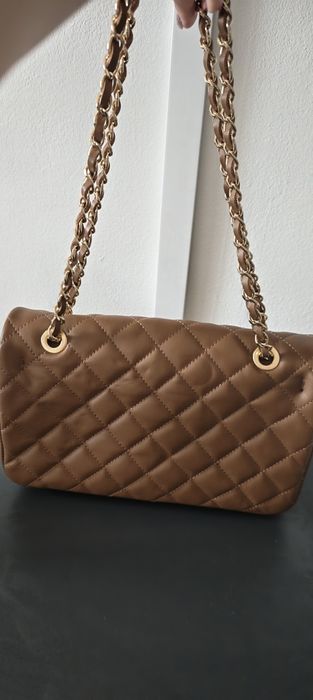 Geanta maro deschis piele naturala