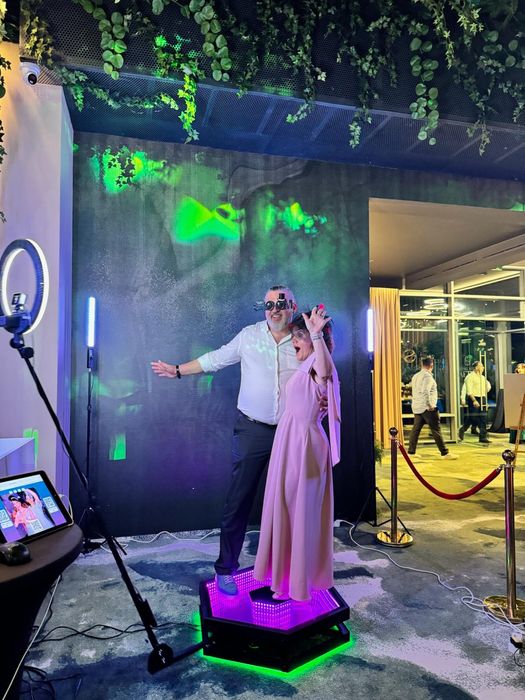 cabina foto, oglinda foto, fum greu, baloane de fum,  artificii, tort