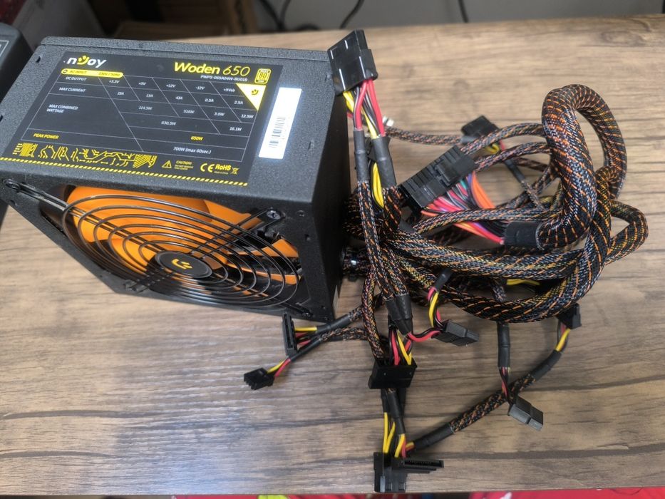 Sursa nJoy Wooden 650w, Gold +