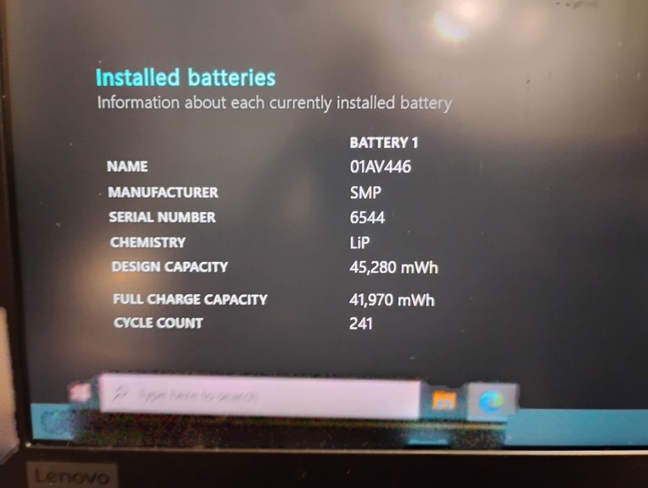 15.6 инча лаптоп Lenovo Thinkpad E590 - i5-8250, 8GB RAM, 256 SATA SSD