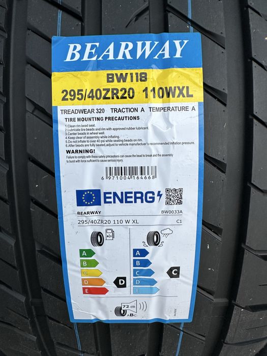 Нови Летни Гуми BEARWAY BW118 295/40R20 110W XL БОРД 2954020