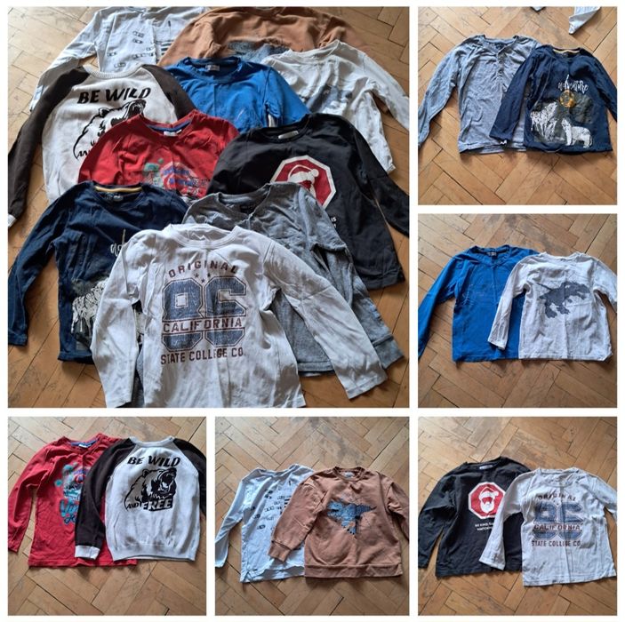 10 блузи  122 - 128 - общо 5€