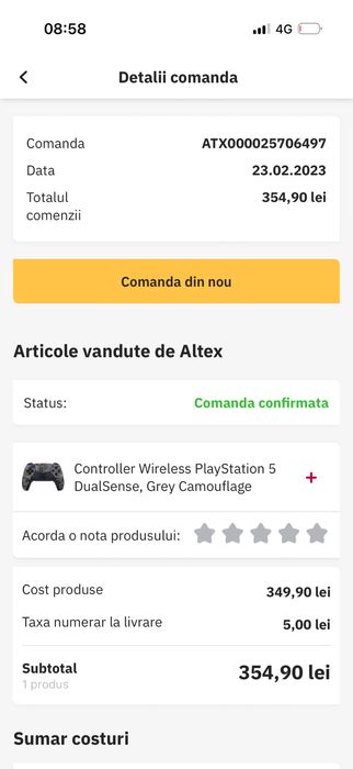 Controller Wireless PlayStation 5 DualSense, Grey Camouflage