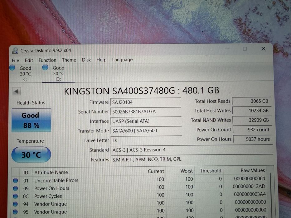 SSD Kingston A400 SATA 512GB