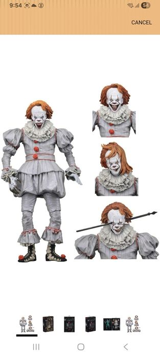 Экшн Фигурка Пеннивайза из фильма "ОНО" Neca toys