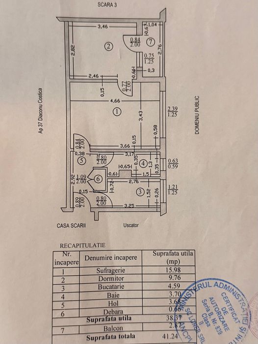 Vând apartament 2 camere
