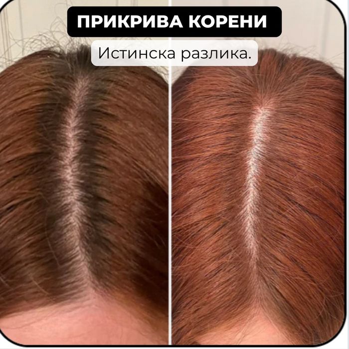 Пудра за коса - прикрива корени, оредяване и изтъняване на косата