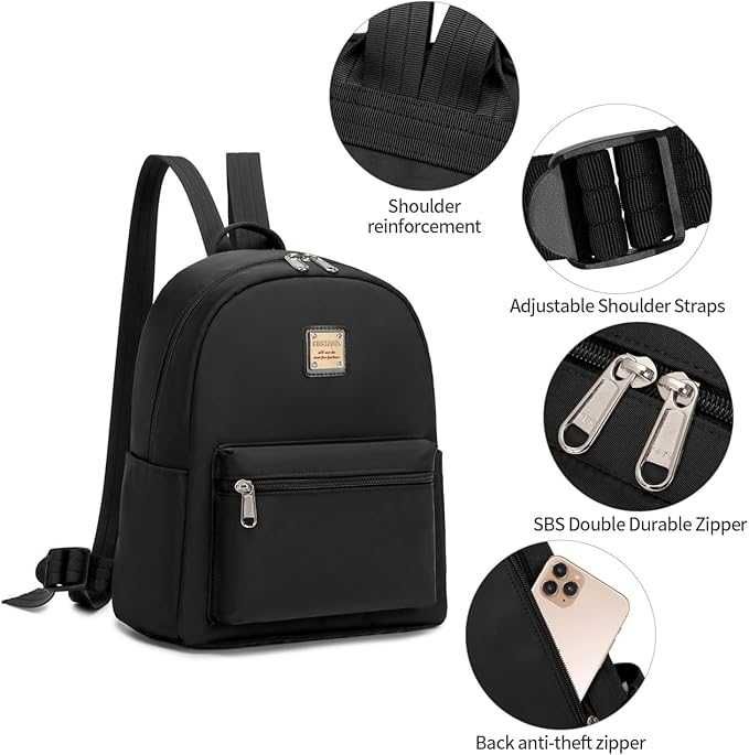 Дамска черна раница Cute Backpack модерна и удобна