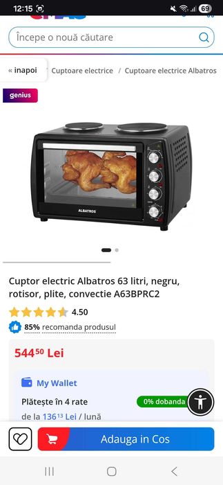 Cuptor electric Albatros 63 L