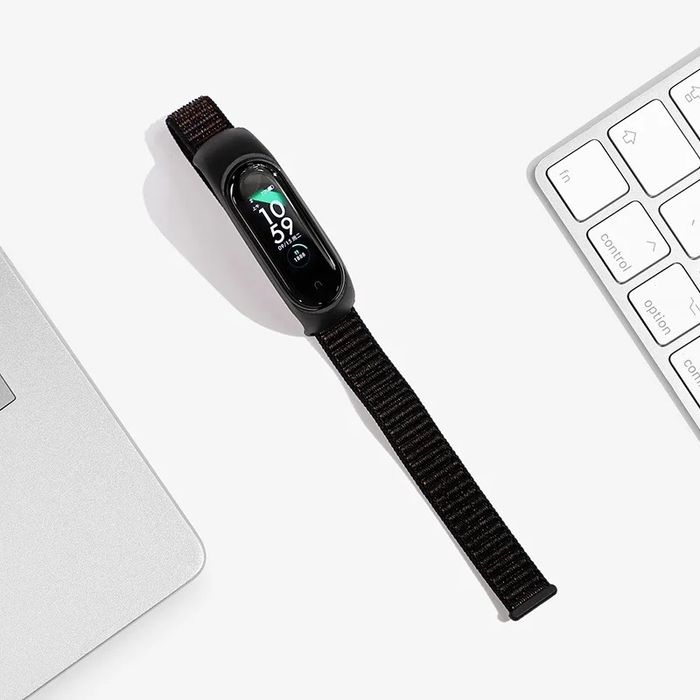 Текстилна каишка с велкро за Xiaomi MiBand 3 | 4 | 5 | 6 | 7
