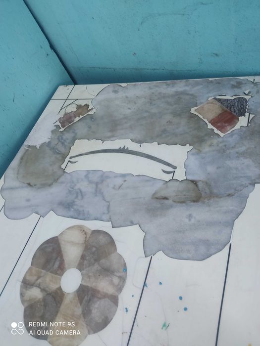Мраморный стол для реставрации