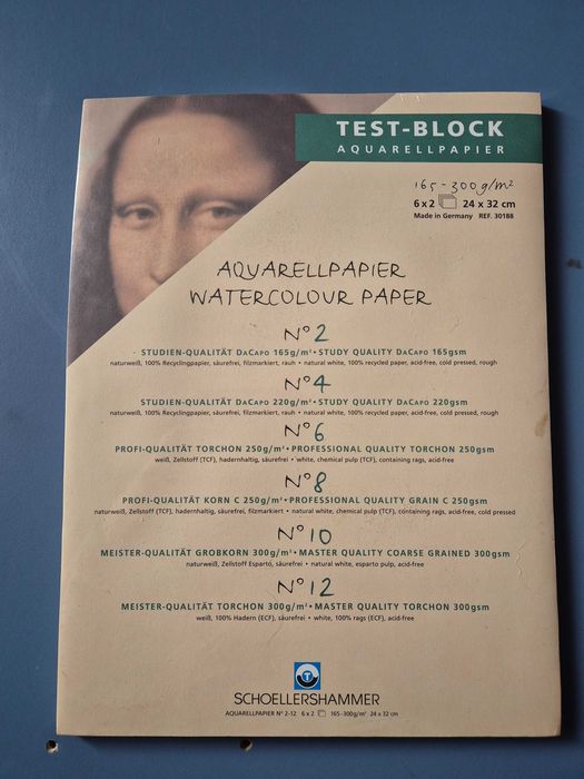 Ocazie ! Trei Blocuri pt. desen și pictură Germania + 7 pensule profi Rembrandt