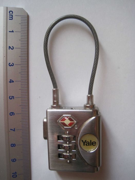 Lacăt Yale cu cifru, cablu, pentru călătorie, YTP3/32/350/1