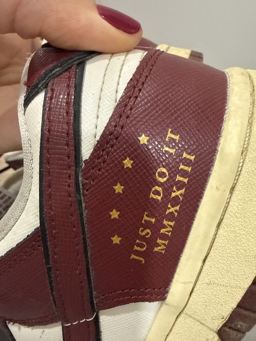 кецове Nike Dunk Low (бордо/off white)