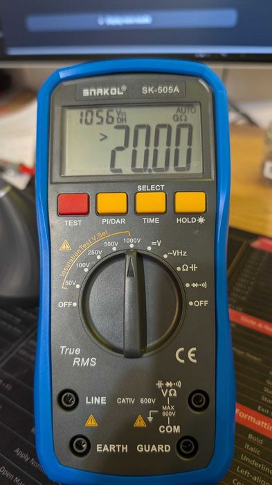 Tester pt. rezistenta de izolatie, Snakol SK-505A. Megohmetru + multimetru