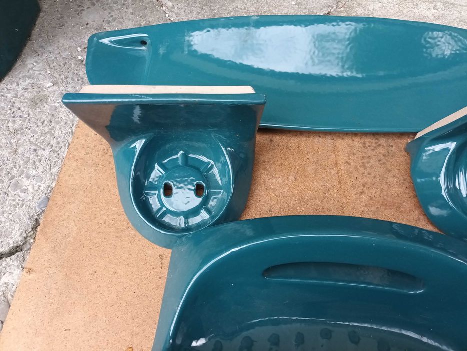 Set obiecte sanitare 6 piese chiuveta+picior+savoniera+etajera