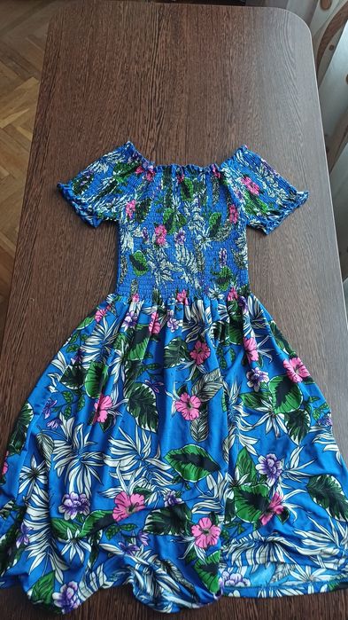 Rochie florala albastra