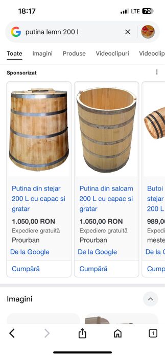 Vand putină de 200l