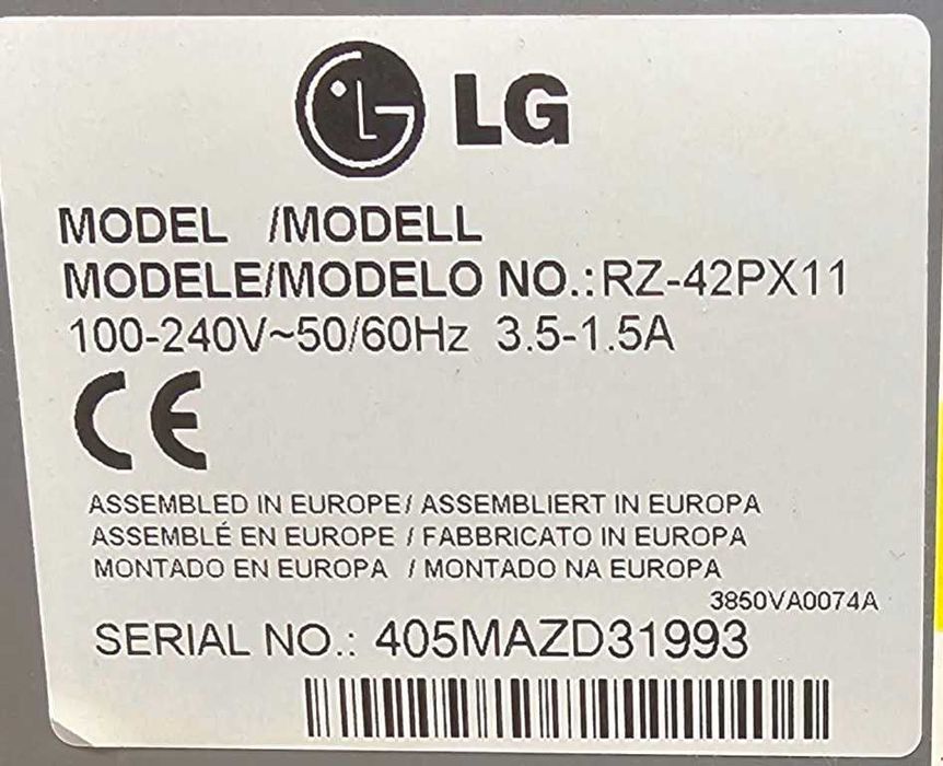 42"(107см) - Plasma телевизор  + ДУ,LG RZ-42PX11 (счупен дисплей)