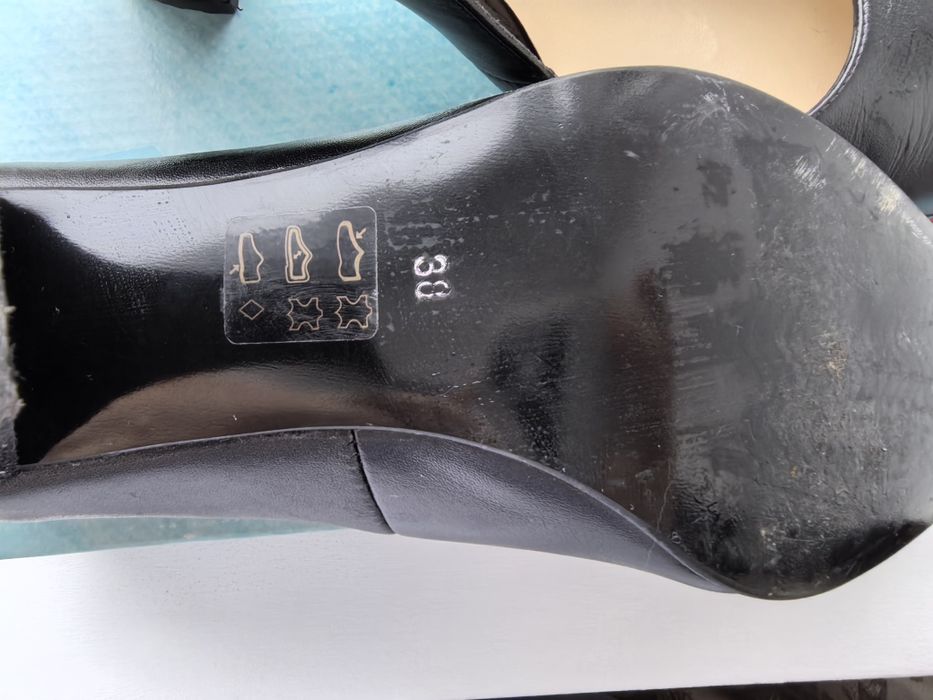 Pantofi piele toc mediu