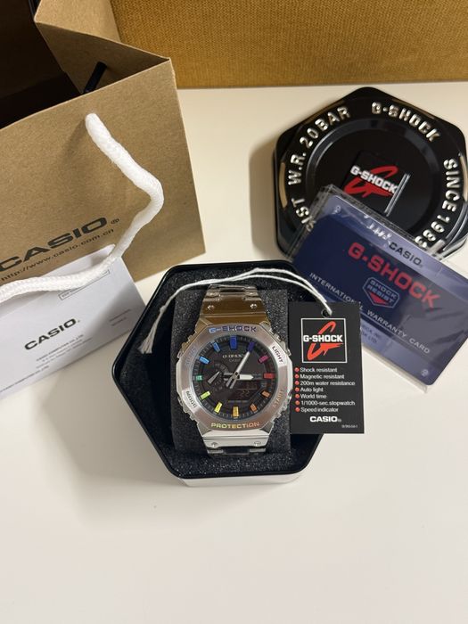 Casio G-SHOCK GM2100 // Otel Inoxidabil // Rainbow
