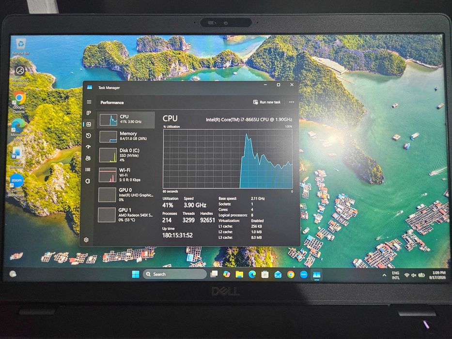 Dell Latitude 5500 – i7-8665U, 32GB RAM, SSD NVMe, GPU dedicat AMD Radeon 540X