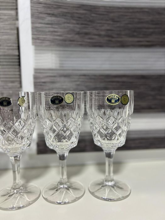 Vând set 6 pahare cristal bohemia