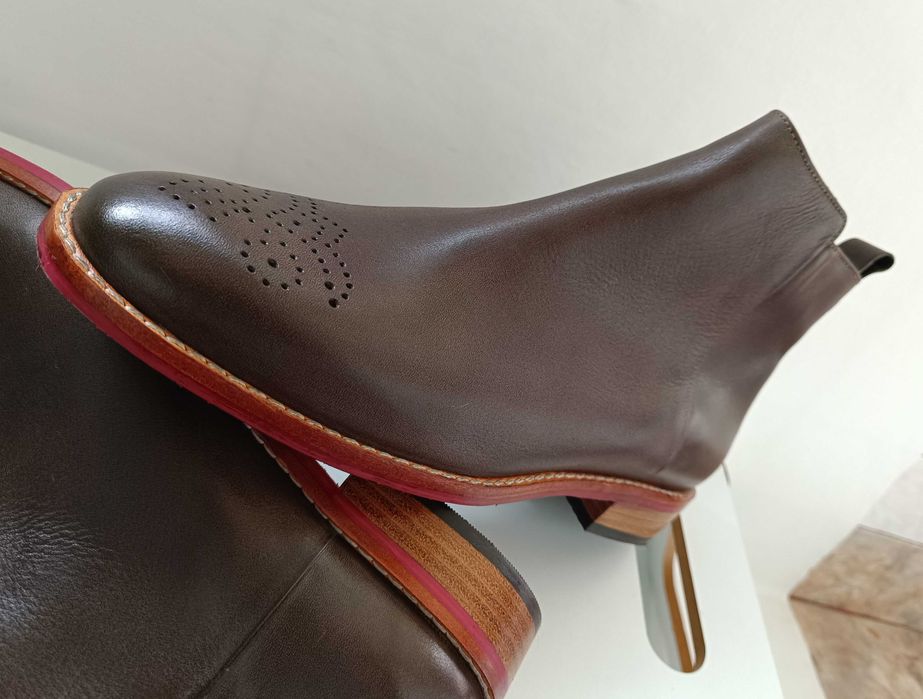 Ghete chelsea 38 39 40 41 lucrate manual Mahon London NOI piele natura