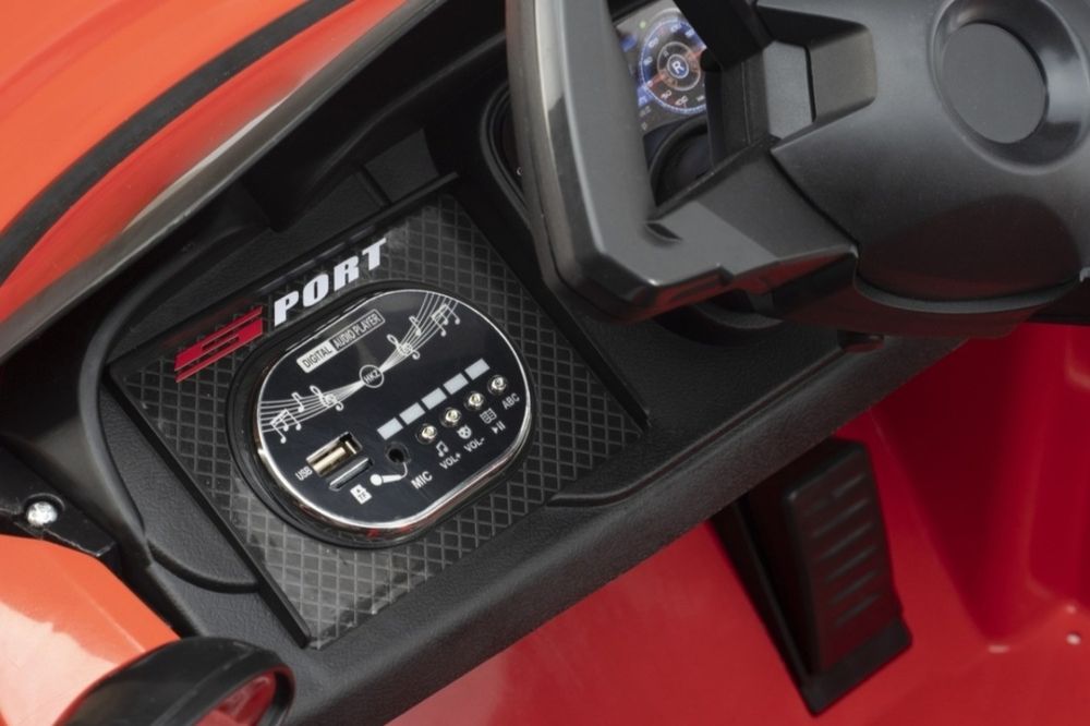 Masinuta electrica SUPERSPORT RED pentru copii , cu telecomanda , usb