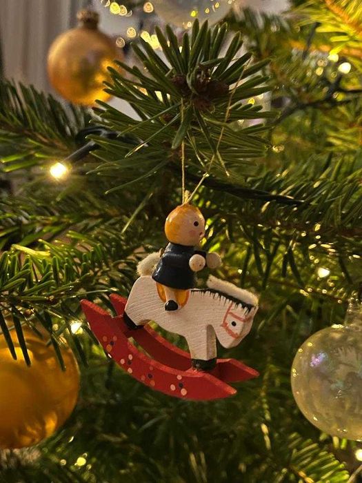 decoratiuni sezon craciun lemn set Figurine brad vechi 1945 Germania