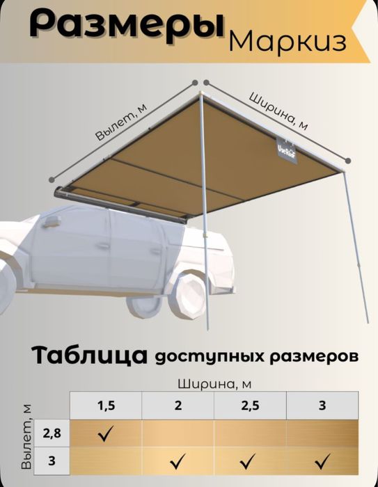 Маркиза для любых авто