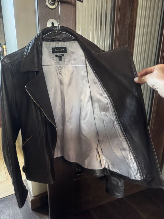 Massimo Dutti кожено дамско яке - размер М