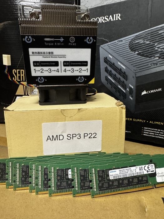 Workstation AMD EPYC 7452 256GB ECC asrock romed8 AI Server Editare