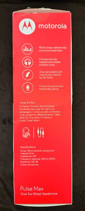 Casti  Motorola  Pulse Max  negre, cu  fir - Noi