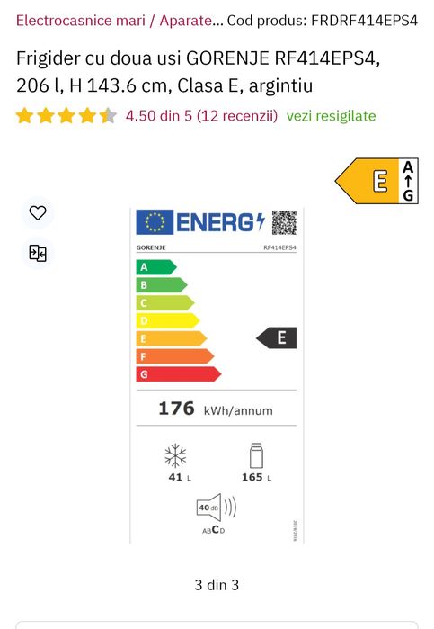 Vand Frigider Gorenje