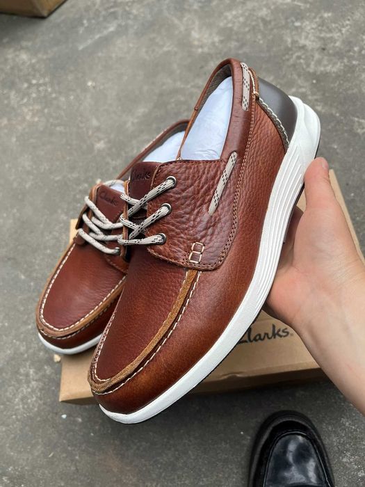 Мокасины мужские британские, кожаные туфли Clarks Atl Sail Go 39-45