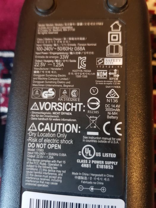 Incarcator iRobot 22V 1.75A / irobot 22.5V 1.25A