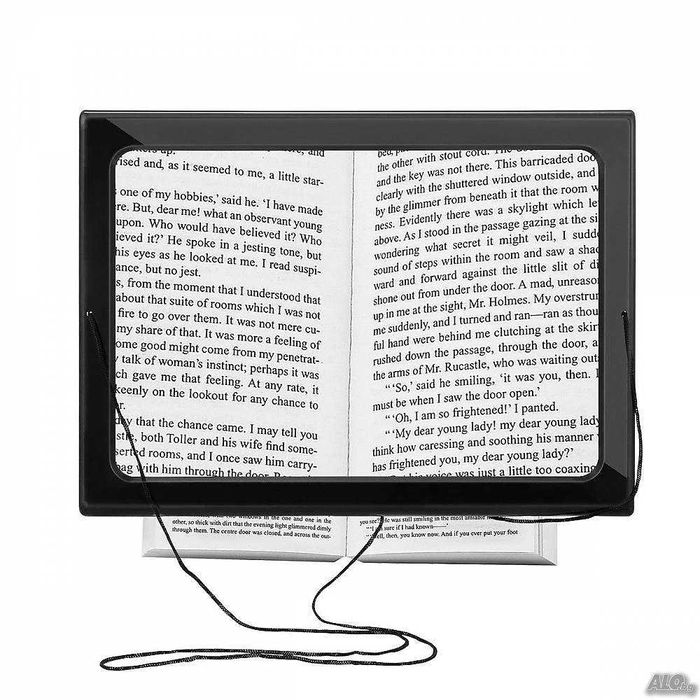 Лупа за четене с LED осветление Hands Free Magnifier А4 увеличителна