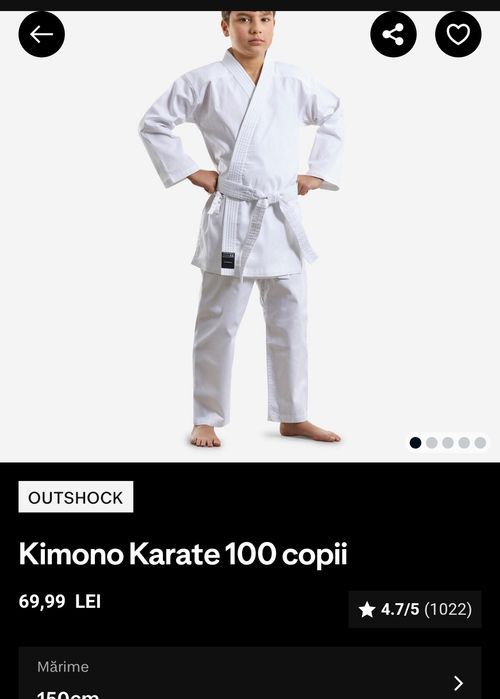 Kimono karate Decathlon 130 cm