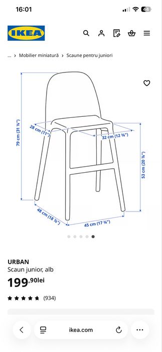 Scaun junior Urban Ikea, verde
