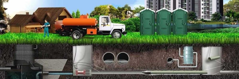 Откачка септиков, жировиков, уличных и биотуалетов...