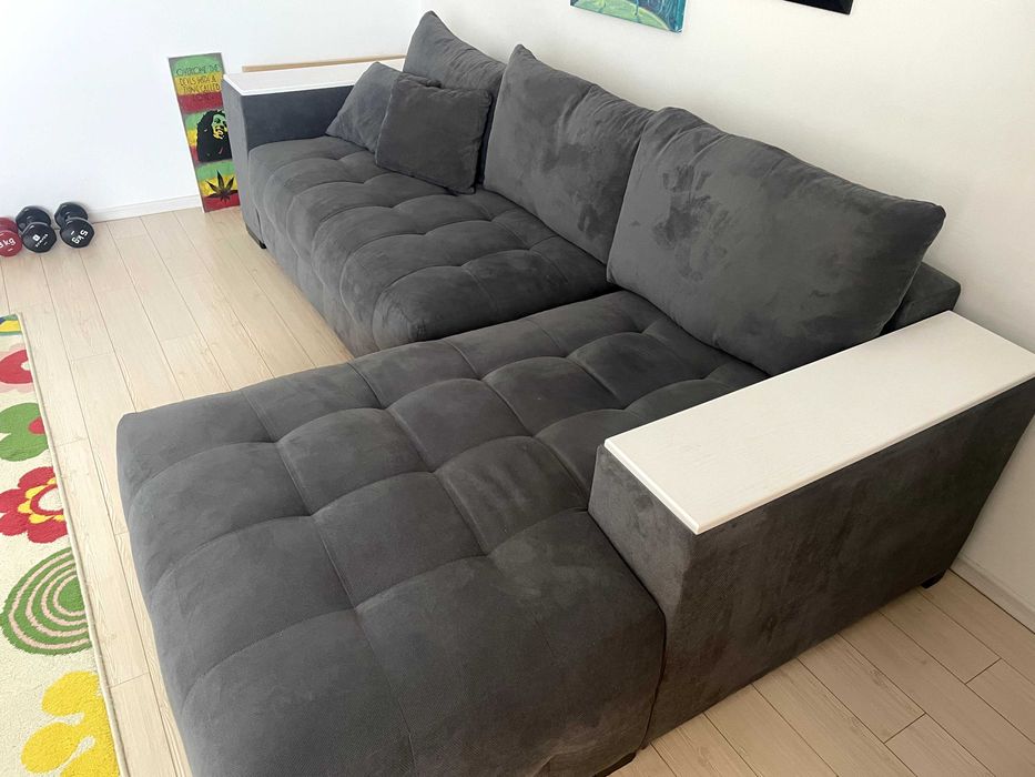 Canapea 3 locuri cu ladă de depozitare