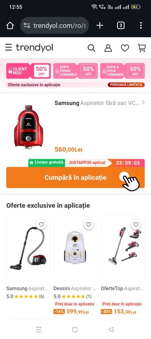 Aspirator de vanzare