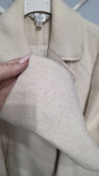 Sacou Zara Trafaluc lana, crem/bej deschis, marimea S