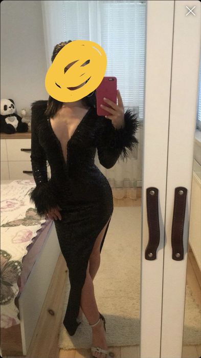 Черна бална рокля